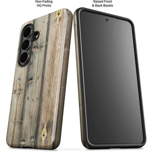 Natural Weathered Wood Galaxy S26 Impact Case