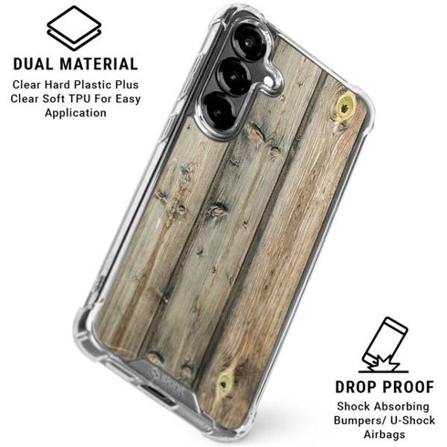 Natural Weathered Wood Galaxy S26 Plus Clear Case