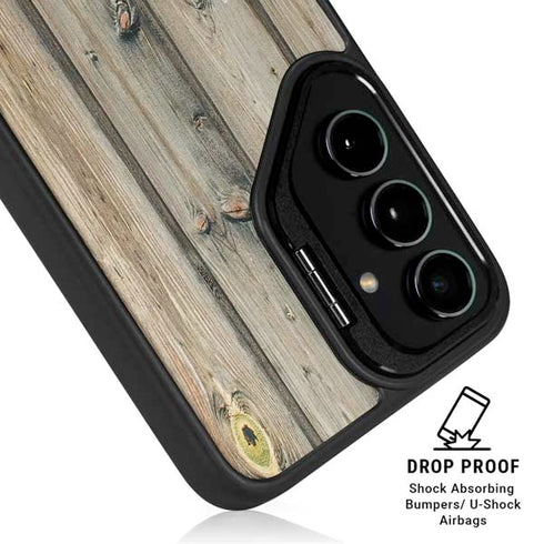 Natural Weathered Wood Galaxy S26 Plus Kickstand Case