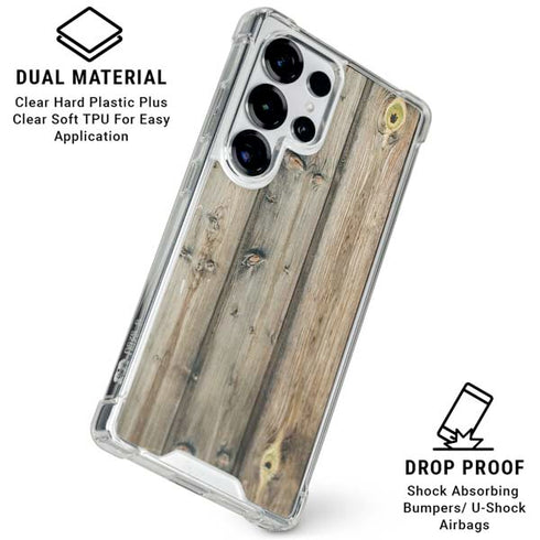 Natural Weathered Wood Galaxy S26 Ultra Clear Case