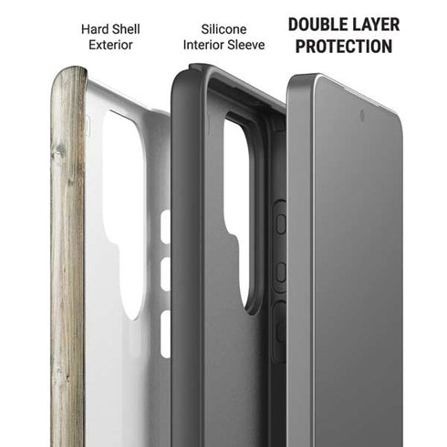 Natural Weathered Wood Galaxy S26 Ultra Impact Case