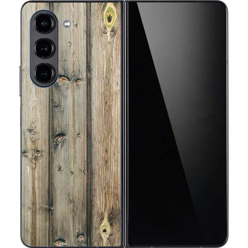 Natural Weathered Wood Galaxy Z Fold5 5G Skin