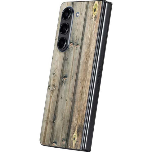 Natural Weathered Wood Galaxy Z Fold5 5G Skin