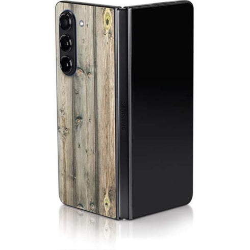 Natural Weathered Wood Galaxy Z Fold5 5G Skin