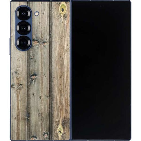 Natural Weathered Wood Galaxy Z Fold6 Skin