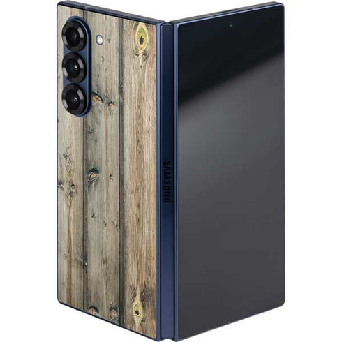 Natural Weathered Wood Galaxy Z Fold6 Skin
