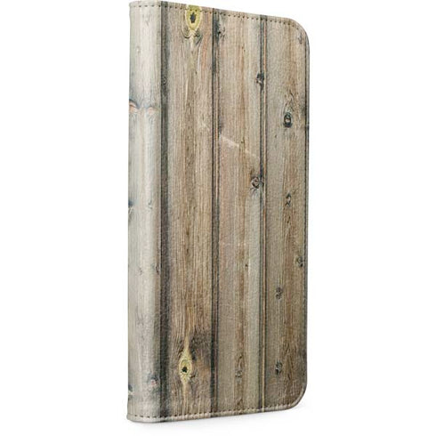 Natural Weathered Wood iPhone 13 Folio Case