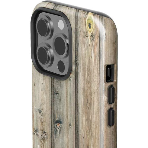 Natural Weathered Wood iPhone 15 Pro Impact Case