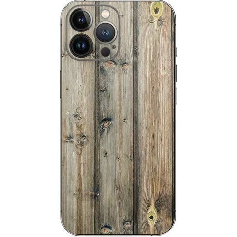 Natural Weathered Wood iPhone 15 Pro Max Skin