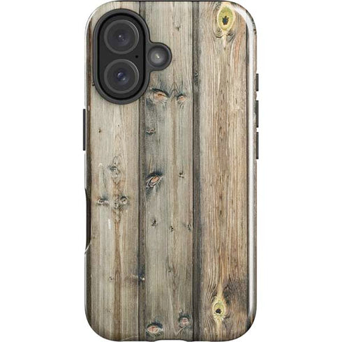 Natural Weathered Wood iPhone 16 Impact Case