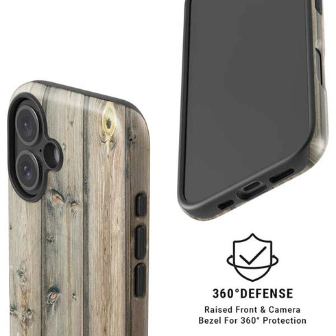Natural Weathered Wood iPhone 16 Magsafe Impact Case