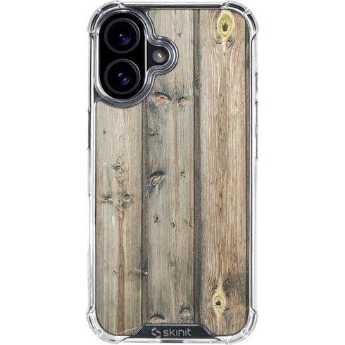 Natural Weathered Wood iPhone 16 Plus Clear Case