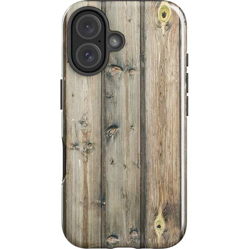 Natural Weathered Wood iPhone 16 Plus Impact Case