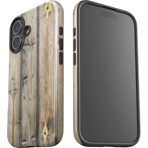 Natural Weathered Wood iPhone 16 Plus Impact Case