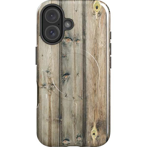 Natural Weathered Wood iPhone 16 Plus Magsafe Impact Case