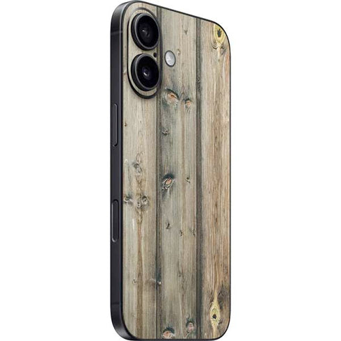 Natural Weathered Wood iPhone 16 Plus Skin