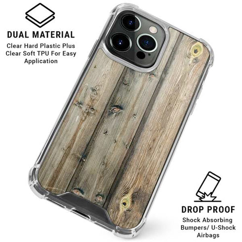 Natural Weathered Wood iPhone 16 Pro Clear Case