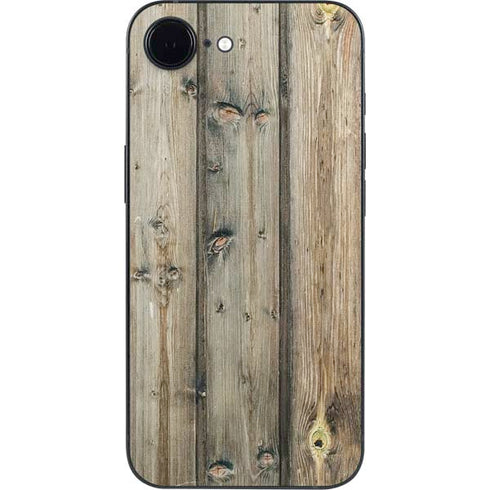 Natural Weathered Wood iPhone 16e Skin