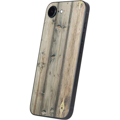 Natural Weathered Wood iPhone 16e Skin