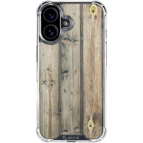 Natural Weathered Wood iPhone 17 Clear Case
