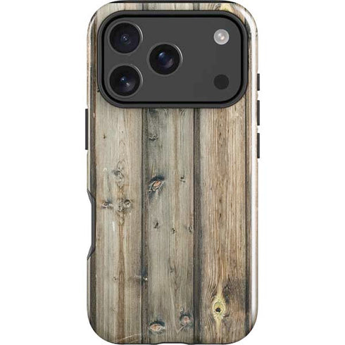Natural Weathered Wood iPhone 18 Pro Impact Case