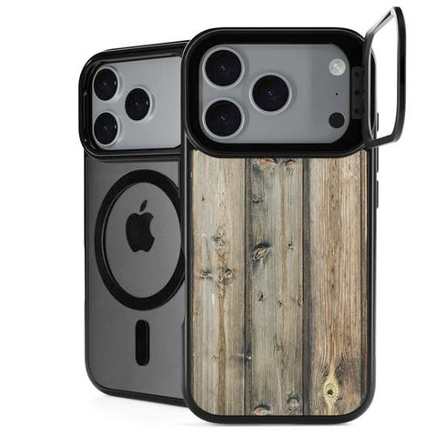 Natural Weathered Wood iPhone 18 Pro Kickstand Case
