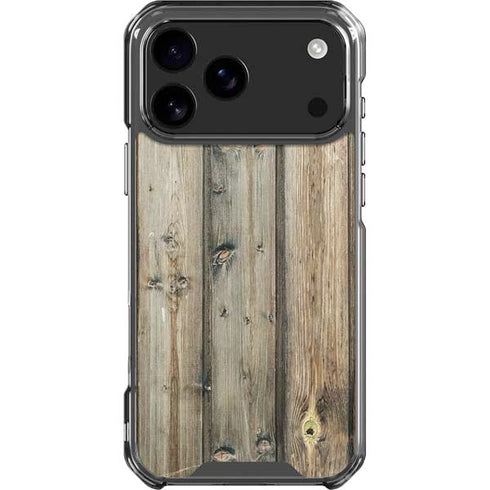 Natural Weathered Wood iPhone 18 Pro Max Clear Case