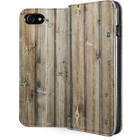 Natural Weathered Wood iPhone SE (2nd & 3rd Gen) Folio Case