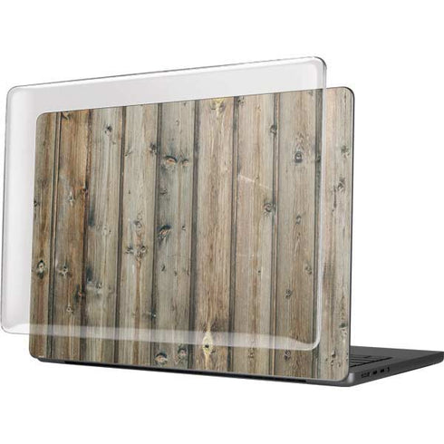 Natural Weathered Wood MacBook Pro 14in (2021-24) Case plus Skin