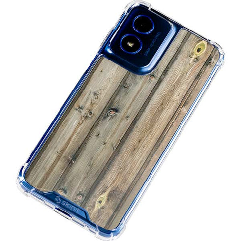 Natural Weathered Wood Moto G 5G (2024) Clear Case