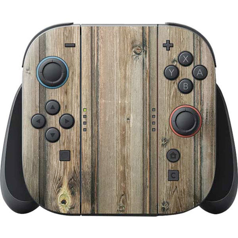 Natural Weathered Wood Nintendo Skins
