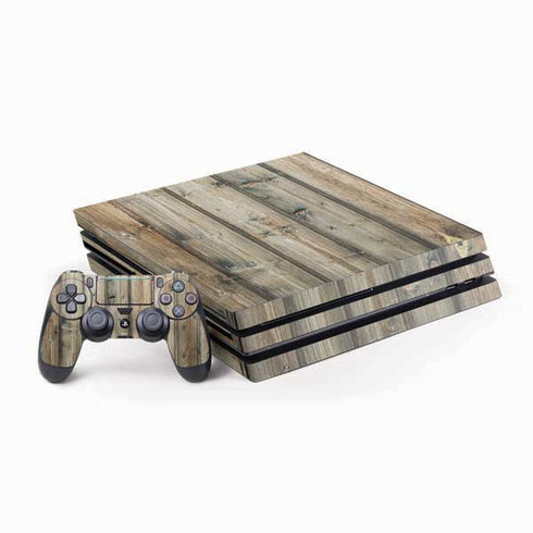 Natural Weathered Wood PlayStation PS4 Skins