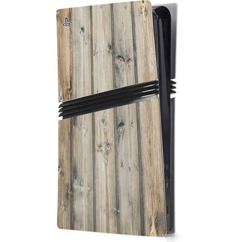 Natural Weathered Wood PS5 Pro Console Skin