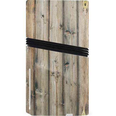 Natural Weathered Wood PS5 Pro Disk Console Skin