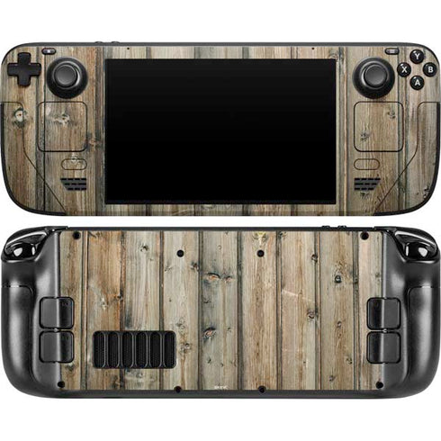 Natural Weathered Wood Steam Deck Handheld Gaming Computer OLED Skin