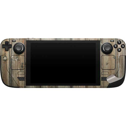 Natural Weathered Wood Steam Deck Handheld Gaming Computer Skin