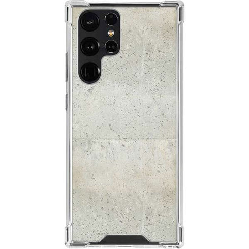 Natural White Concrete Galaxy S23 Ultra Clear Case