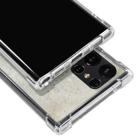 Natural White Concrete Galaxy S23 Ultra Clear Case