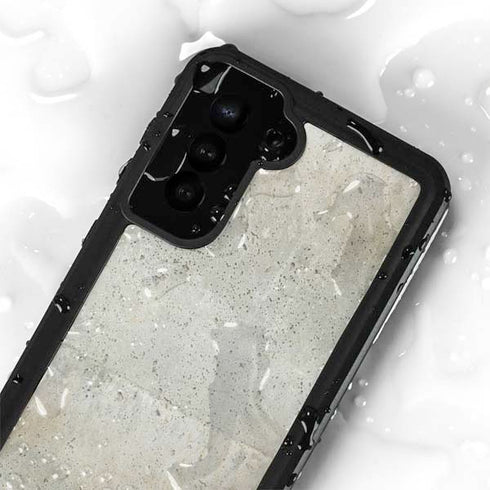 Natural White Concrete Galaxy S24 Plus Waterproof Case