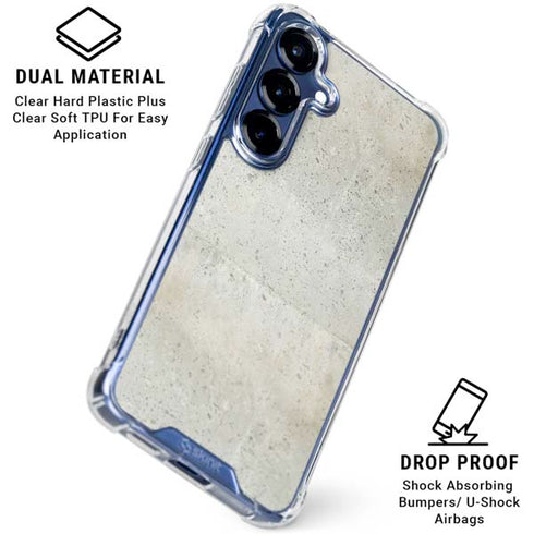 Natural White Concrete Galaxy S25 Clear Case