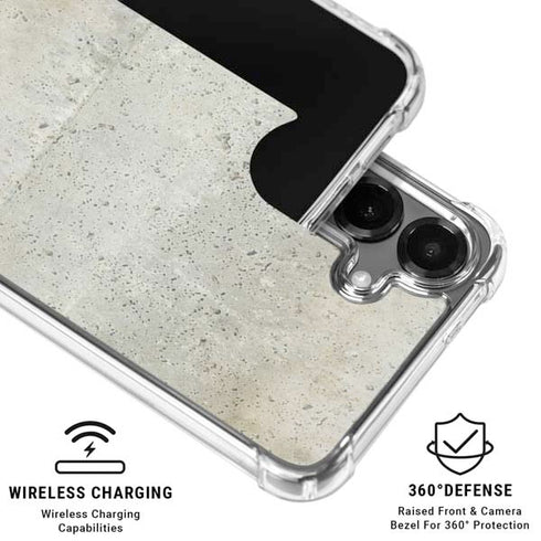 Natural White Concrete Galaxy S26 Clear Case