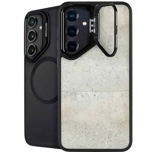 Natural White Concrete Galaxy S26 Kickstand Case