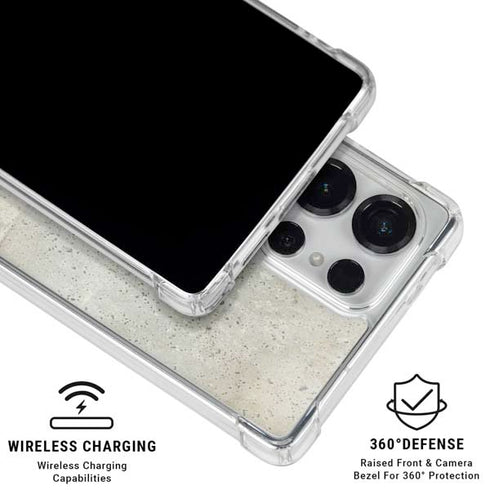 Natural White Concrete Galaxy S26 Ultra Clear Case