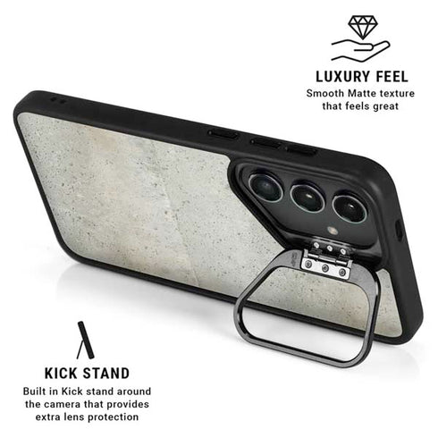 Natural White Concrete Galaxy S26 Ultra Kickstand Case