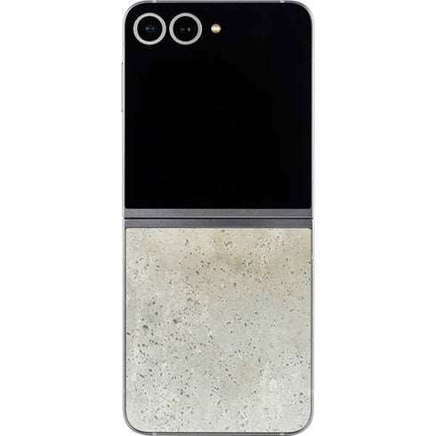 Natural White Concrete Galaxy Z Flip6 Skin