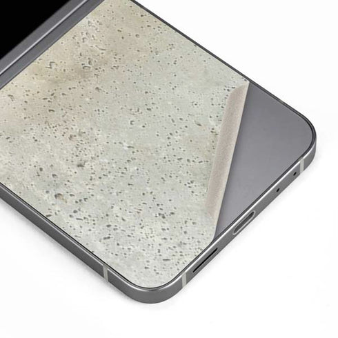 Natural White Concrete Galaxy Z Flip6 Skin