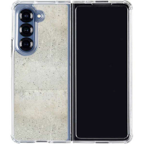 Natural White Concrete Galaxy Z Fold6 Clear Case
