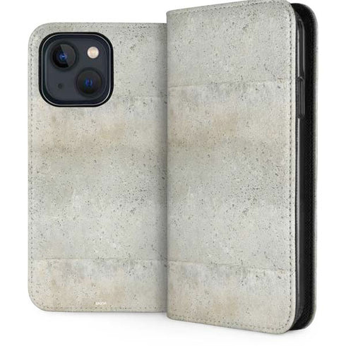Natural White Concrete iPhone 13 Folio Case