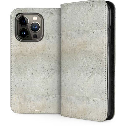 Natural White Concrete iPhone 14 Pro Folio Case