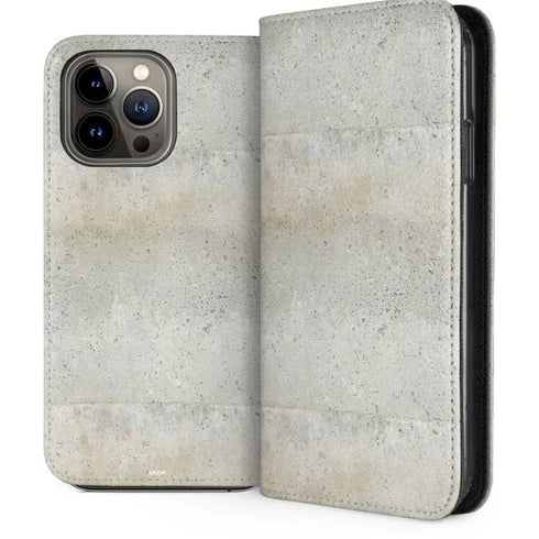Natural White Concrete iPhone 14 Pro Max Folio Case